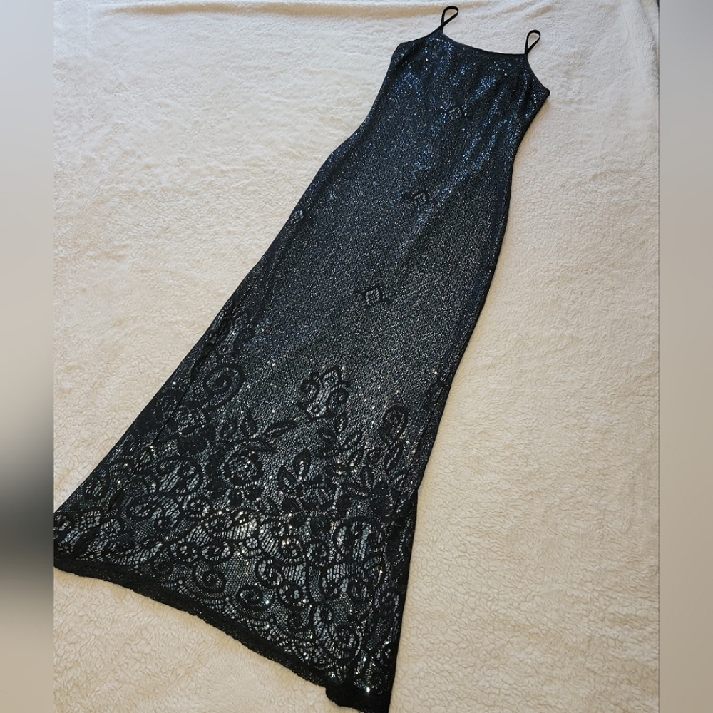 Sequined lace dress